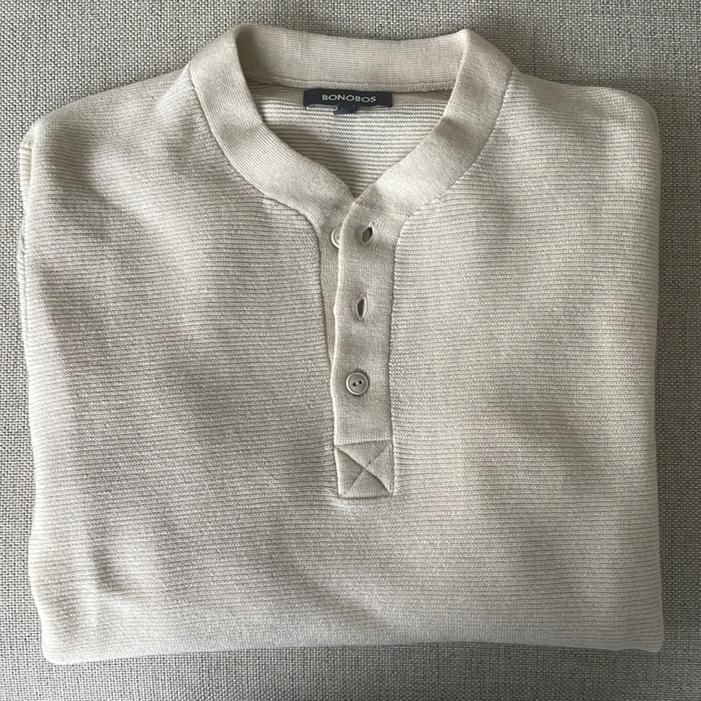 NWOT Bonobos Henley Pullover Sweater